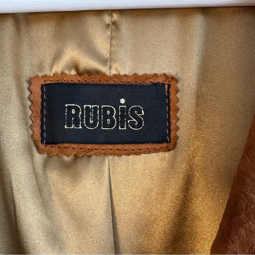 Rubie's boho Brown handmade leather jacket, Size L, NWOT - Picture 8 of 16